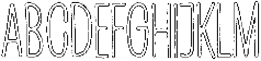 Penjoy Brush Outline otf (400) Font UPPERCASE