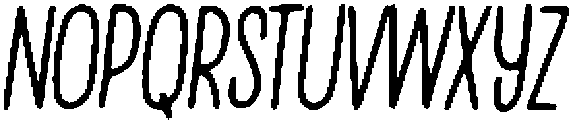 Penjoy Chalk Italic otf (400) Font LOWERCASE