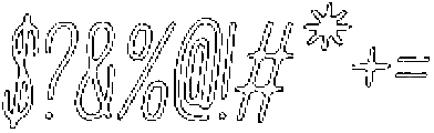 Penjoy Chalk Outline Italic otf (400) Font OTHER CHARS