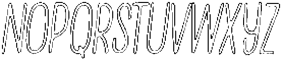Penjoy Chalk Outline Italic otf (400) Font LOWERCASE