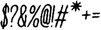 Penjoy Eroded Italic otf (400) Font OTHER CHARS