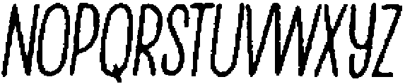 Penjoy Eroded Italic otf (400) Font UPPERCASE