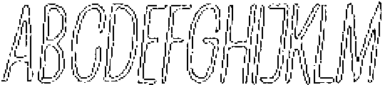 Penjoy Eroded Outline Italic otf (400) Font UPPERCASE