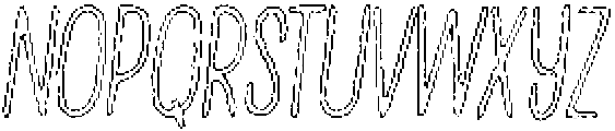 Penjoy Eroded Outline Italic otf (400) Font UPPERCASE
