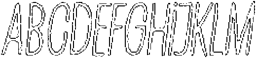 Penjoy Eroded Outline Italic otf (400) FONT