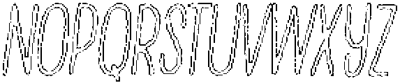 Penjoy Eroded Outline Italic otf (400) Font LOWERCASE