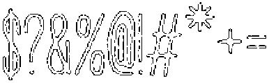 Penjoy Eroded Outline otf (400) Font OTHER CHARS