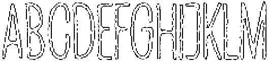 Penjoy Eroded Outline otf (400) Font UPPERCASE