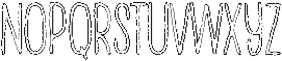 Penjoy Eroded Outline otf (400) Font UPPERCASE
