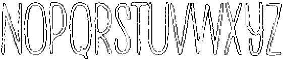 Penjoy Eroded Outline otf (400) Font LOWERCASE