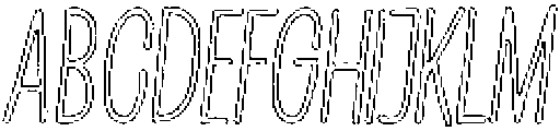Penjoy Graphite Outline Italic otf (400) Font UPPERCASE
