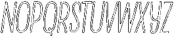 Penjoy Graphite Outline Italic otf (400) Font UPPERCASE