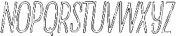 Penjoy Graphite Outline Italic otf (400) Font LOWERCASE