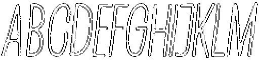 Penjoy Liner Outline Italic otf (400) Font UPPERCASE