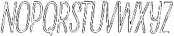Penjoy Liner Outline Italic otf (400) Font UPPERCASE