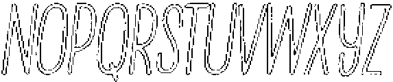 Penjoy Liner Outline Italic otf (400) Font LOWERCASE