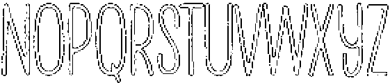 Penjoy Liner Outline otf (400) Font LOWERCASE