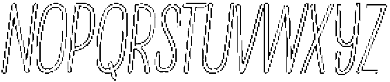 Penjoy Outline Italic otf (400) Font LOWERCASE