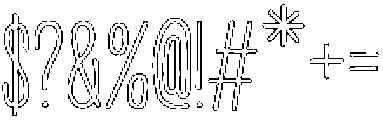 Penjoy Outline otf (400) Font OTHER CHARS
