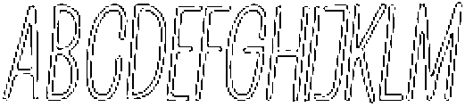 Penjoy Pencil Outline Italic otf (400) Font UPPERCASE