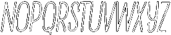 Penjoy Pencil Outline Italic otf (400) Font LOWERCASE