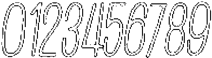 Penjoy Rough Outline Italic otf (400) Font OTHER CHARS