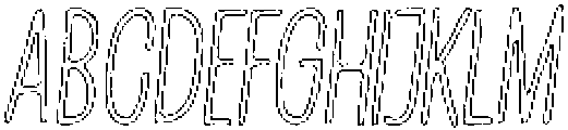 Penjoy Rough Outline Italic otf (400) Font UPPERCASE