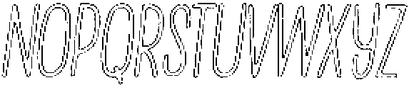 Penjoy Rough Outline Italic otf (400) Font UPPERCASE