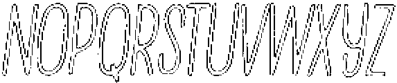 Penjoy Rough Outline Italic otf (400) Font LOWERCASE