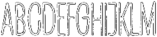 Penjoy Rough Outline otf (400) Font UPPERCASE