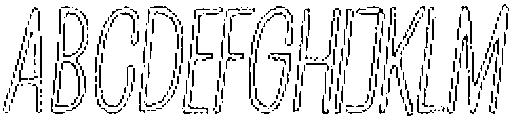 Penjoy Wax Outline Italic otf (400) Font UPPERCASE