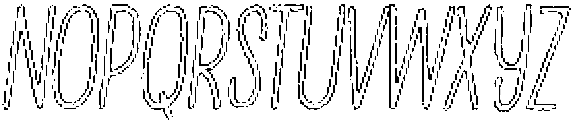 Penjoy Wax Outline Italic otf (400) Font UPPERCASE