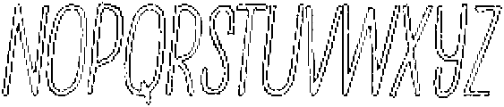 Penjoy Wax Outline Italic otf (400) Font LOWERCASE