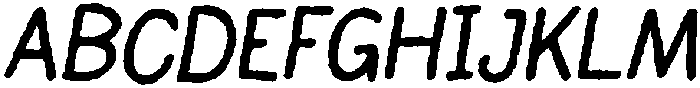 Penlore Scrawl Italic otf (400) Font UPPERCASE