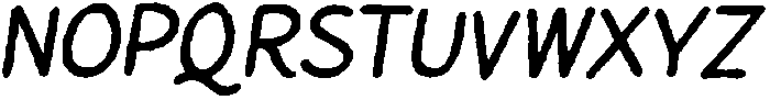 Penlore Scrawl Italic otf (400) Font UPPERCASE