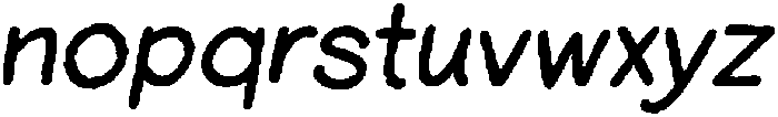 Penlore Scrawl Italic otf (400) Font LOWERCASE