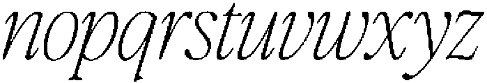 Perfectly Nineties Thin Italic otf (100) Font LOWERCASE