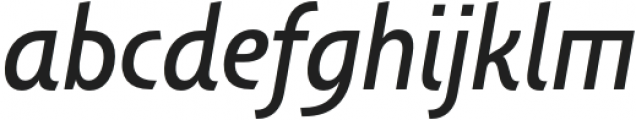 Pershal Cond Medium Italic otf (500) Font LOWERCASE