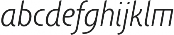 Pershal Cond Thin Italic otf (100) Font LOWERCASE