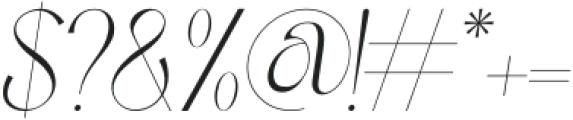 Peskia-Oblique otf (400) Font OTHER CHARS