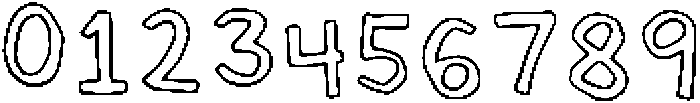 Pestapastaoutline Regular otf (400) Font OTHER CHARS