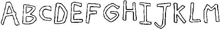 Pestapastaoutline Regular otf (400) Font UPPERCASE