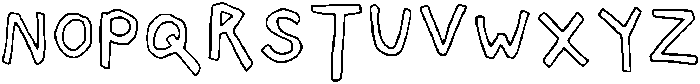 Pestapastaoutline Regular otf (400) Font UPPERCASE
