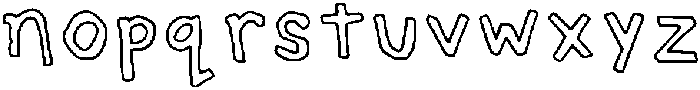 Pestapastaoutline Regular otf (400) Font LOWERCASE