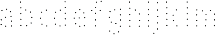 PestoFresco Small Dots otf (400) Font LOWERCASE