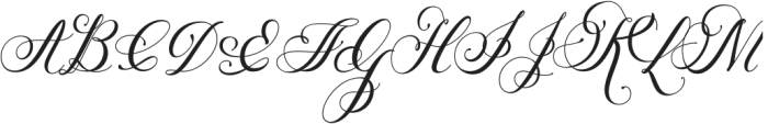 Petunia Script Bold otf (700) Font UPPERCASE