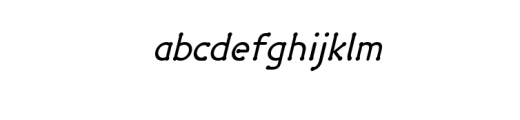 Pentol Italic.otf Font LOWERCASE