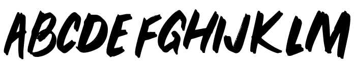 PEUNABRUSH-Regular Font UPPERCASE