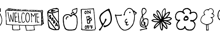 Pea Deliah's Doodles Font LOWERCASE