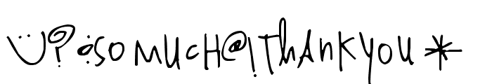 Pea Heather's Handwriting Font OTHER CHARS